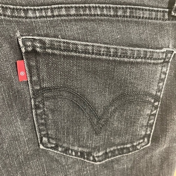 Levi’s too superlow 524 Skinny Black Denim Jeans Size 5M Y2K Retro Grunge - Picture 12 of 14